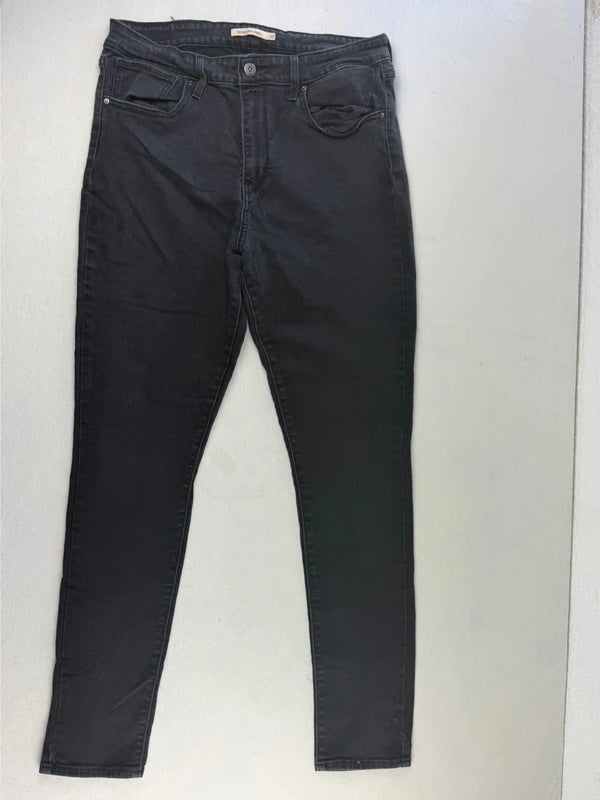 Levi's 721 High Rise Skinny Jeans | W33 L30 | Schwarz / Waschung | Wie neu